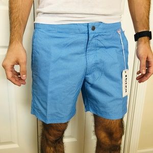 IBIZA Ocean Club Blue White Gingham Swim Trunks